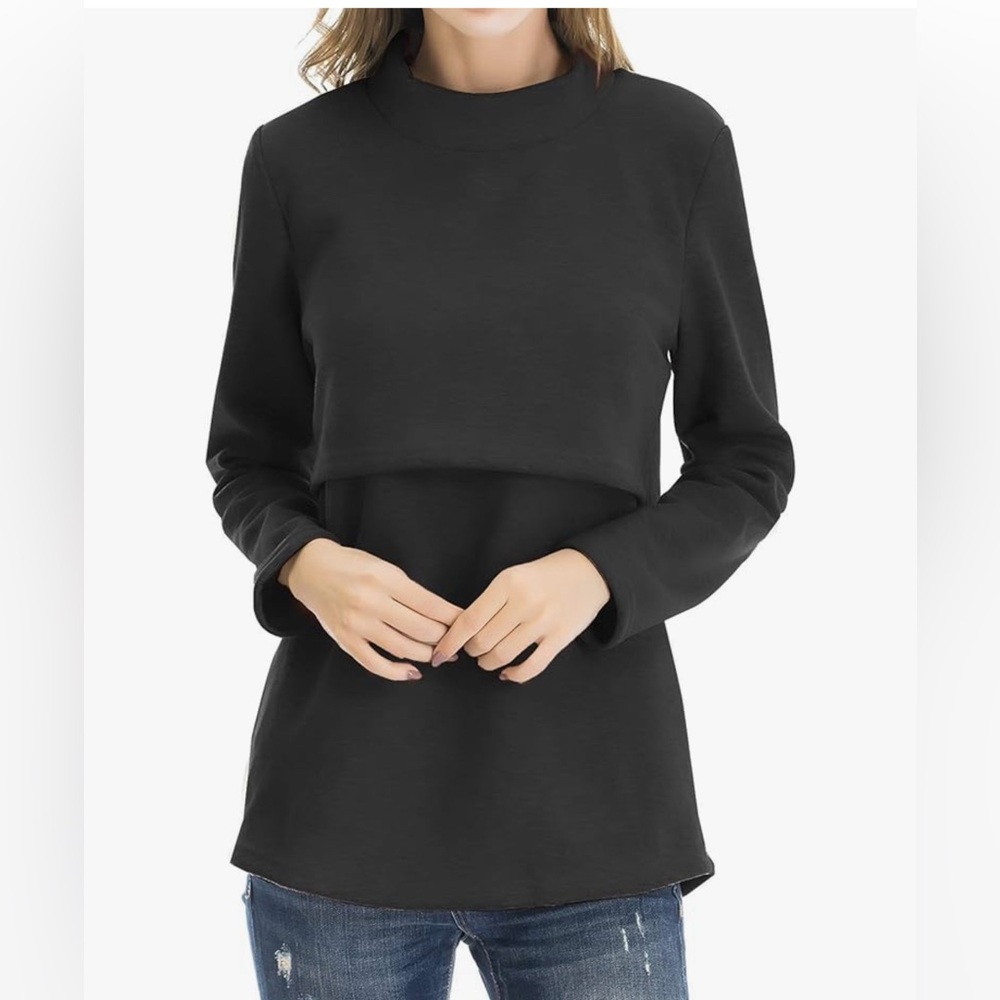 Smallshow Women's Fleece Nursing Top